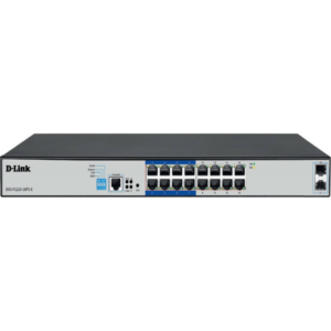 D-Link DGS-F1210-18PS-E 16-port Gigabit Long Range 250m PoE+ Smart Switch