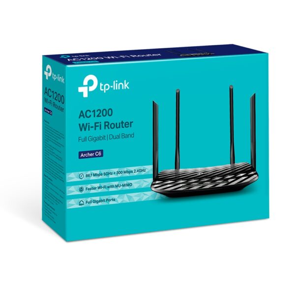 TP-Link AC1200 Wireless MU-MIMO Gigabit Router - TL-ARCHER C6